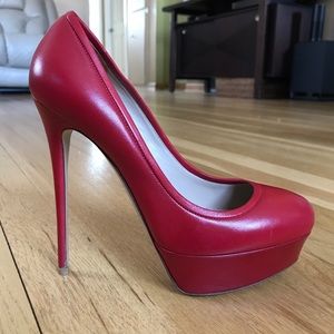 AUTHENTIC Valentino Red Leather Platform S…